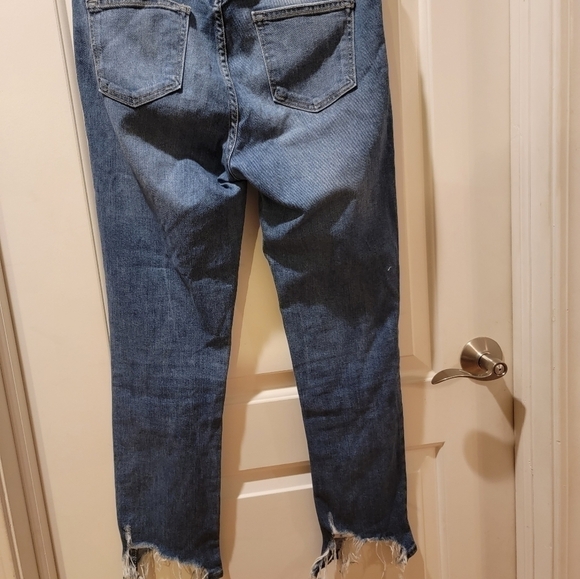 JUST Black Distressed Jeans Size 28 - Picture 6 of 9
